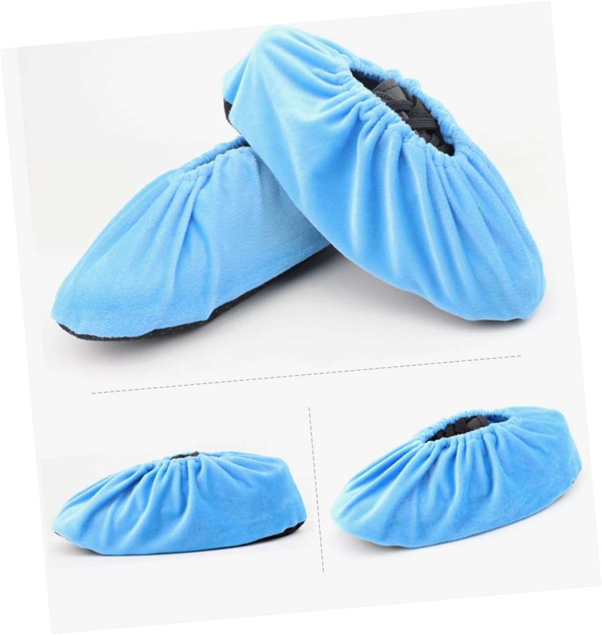 5pairs Shoe Booties Reusable Slip Covers Thicken Overshoes Washable and Wine