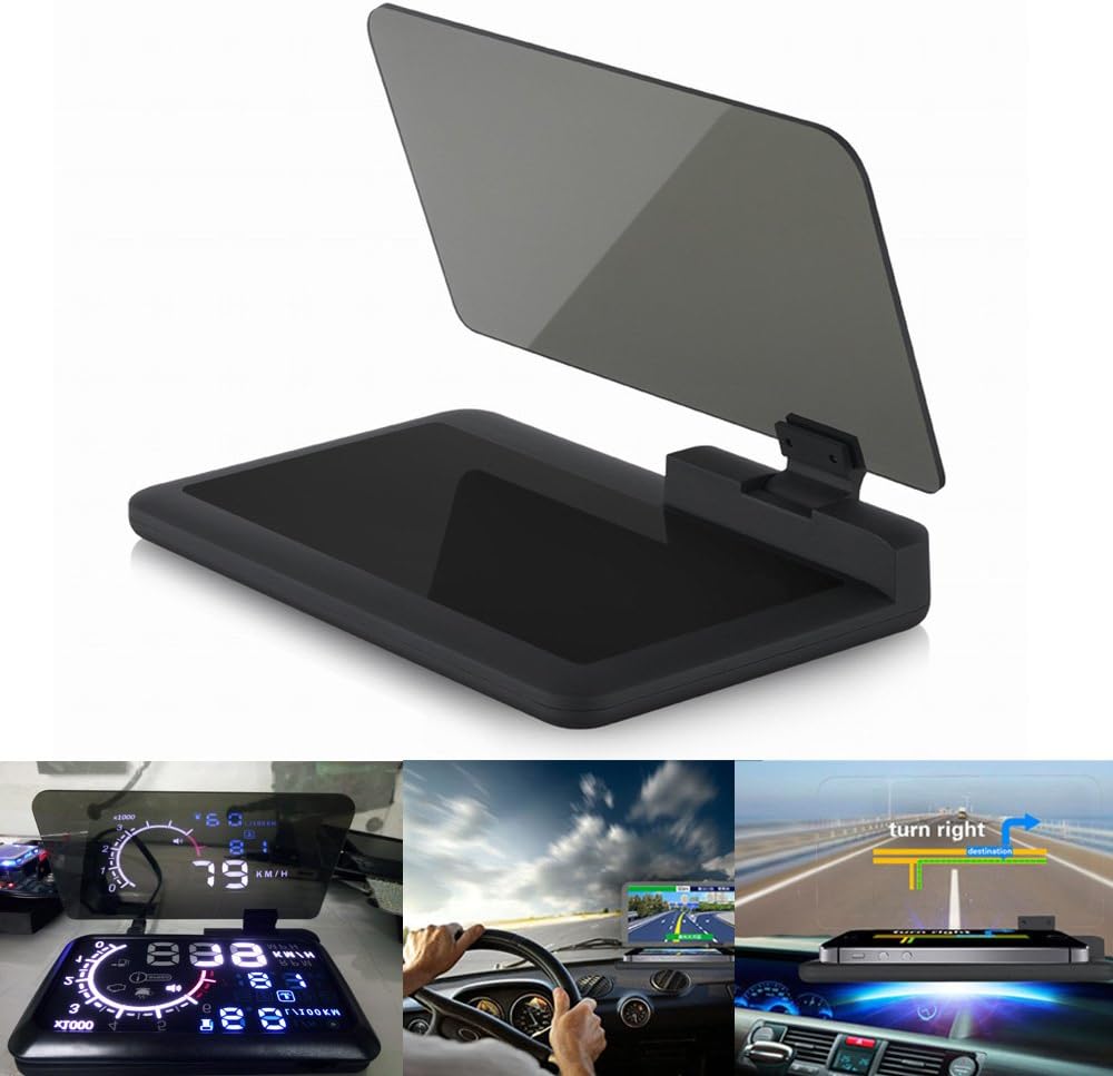 HD Reflection Smartphone Navigation Head Up Display Holder for 6 inch Phone & HUD