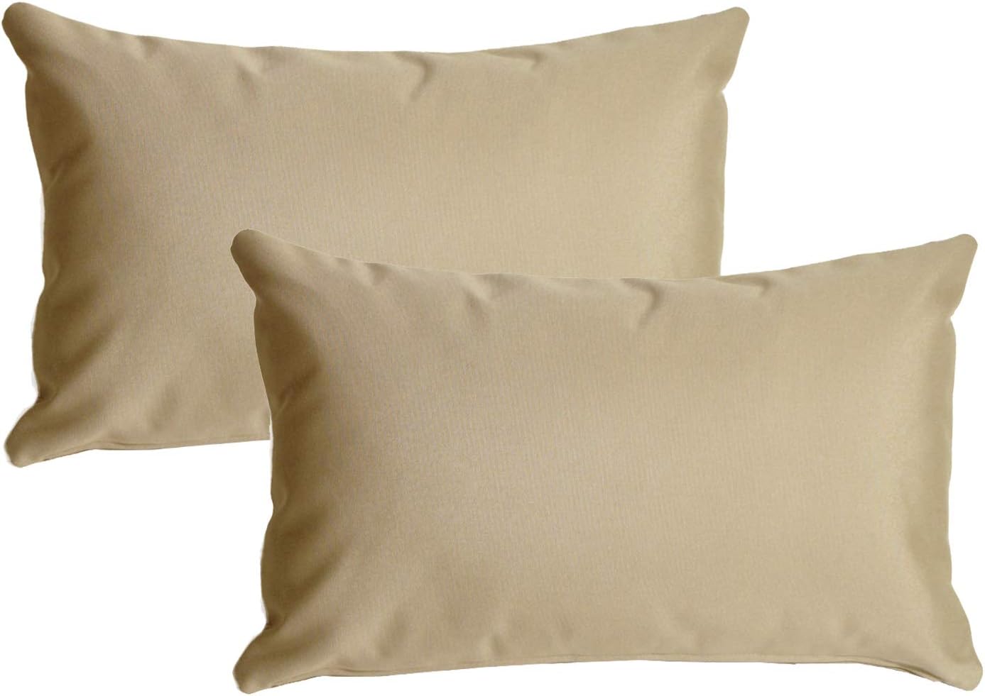 Pillow Decor Sunbrella Indoor Outdoor Throw Pillows 12"x20" Rectangular (2-Pack) (Navy Blue)