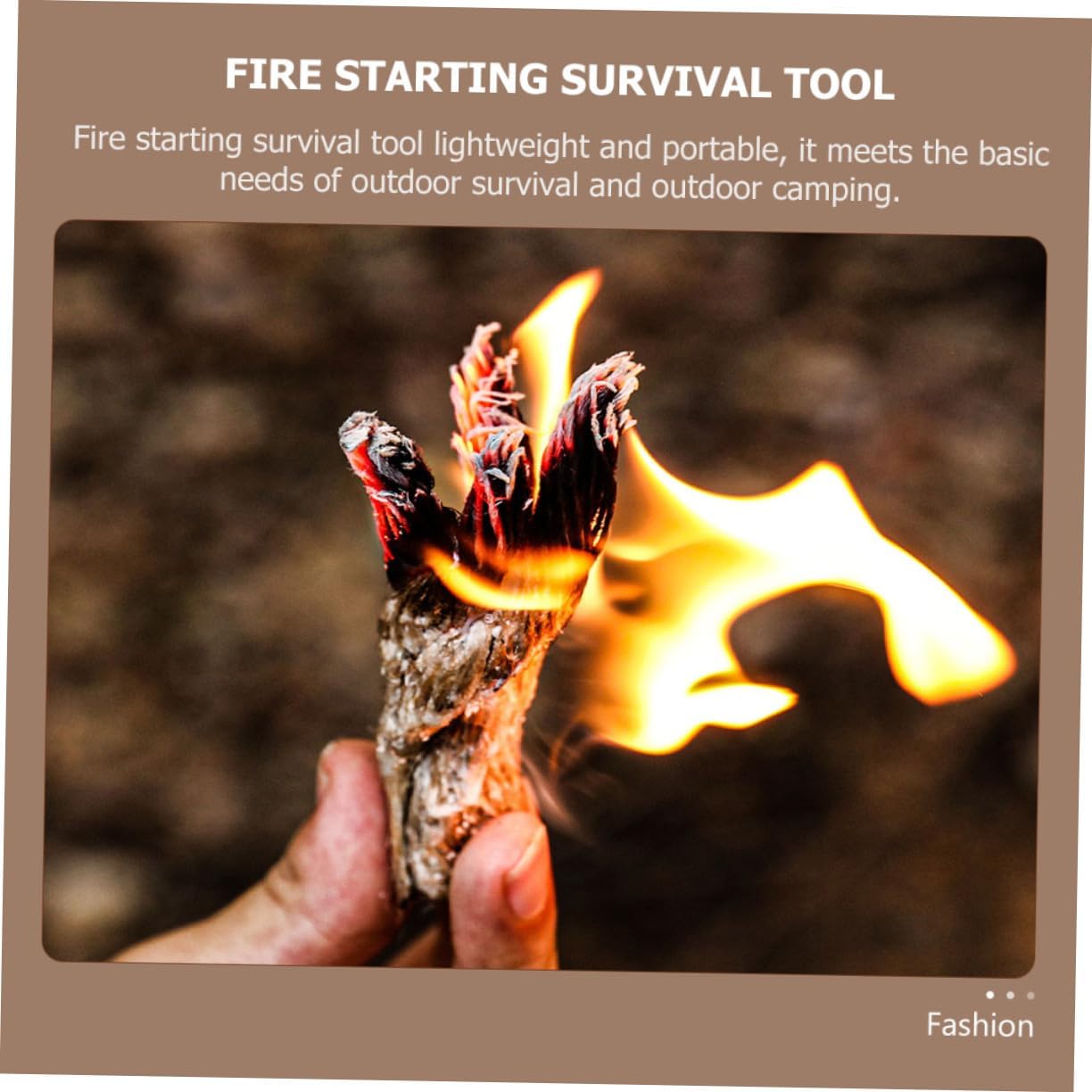 Kisangel 4Pcs Jute Fire Starter Rope Flammable Wick for Outdoor Camping BBQ and Survival Use Sturdy Outdoor Wick Rope for Hiking and Emergency Situations