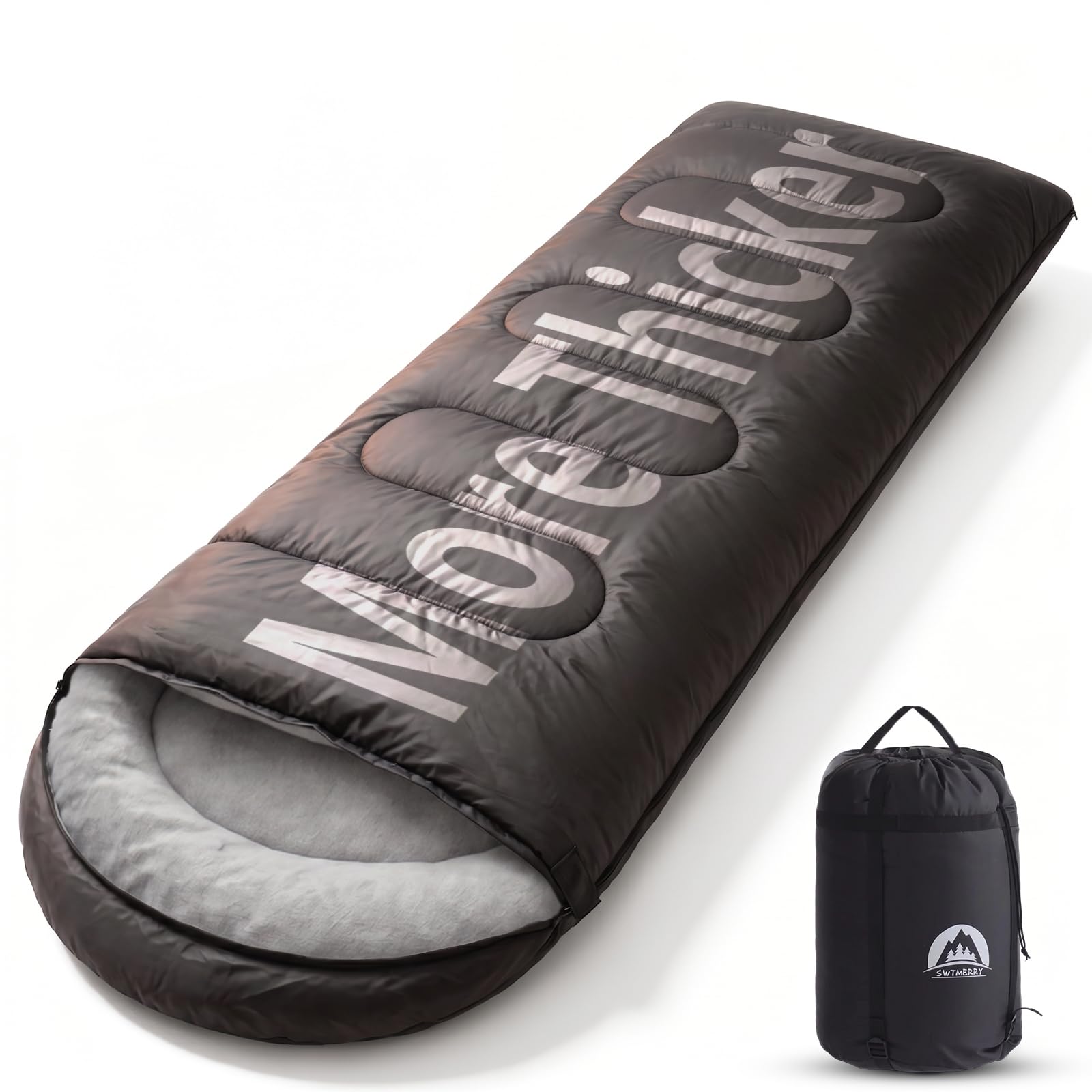 SWTMERRY Winter plush lining Sleeping Bag for adults, 220x80cm 2.3kg