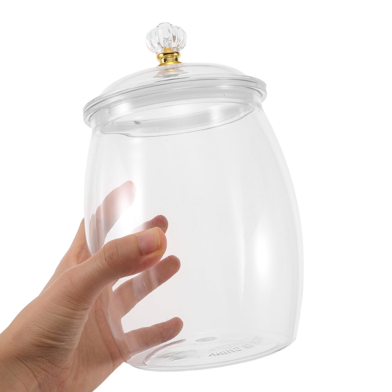 IMIKEYA Barattoli Trasparenti con Coperchio Ermetico da 1,2l Set di 2 in Plastica Contenitori per Caramelle e Snack per Buffet e Viaggi