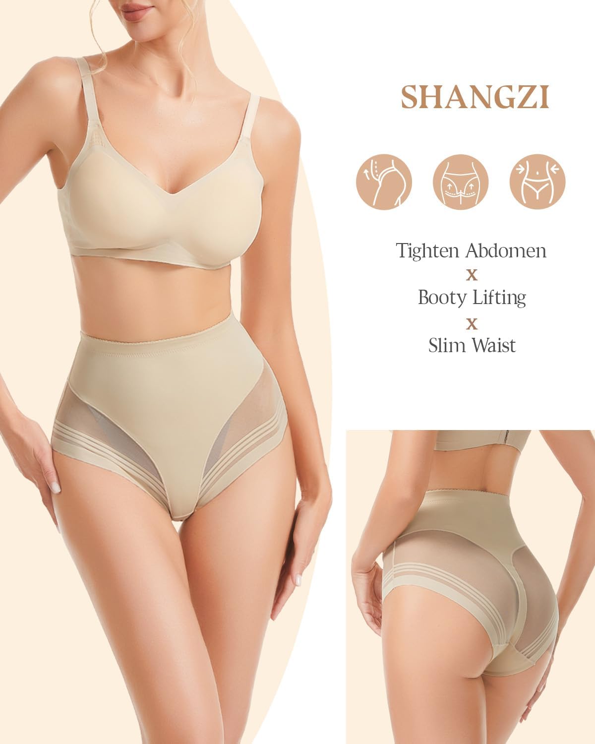 Shapewear Tummy Control Underwear for Women Mid Waisted Shaper Panties Body Shaping Briefs Girdle Panty - Image 3