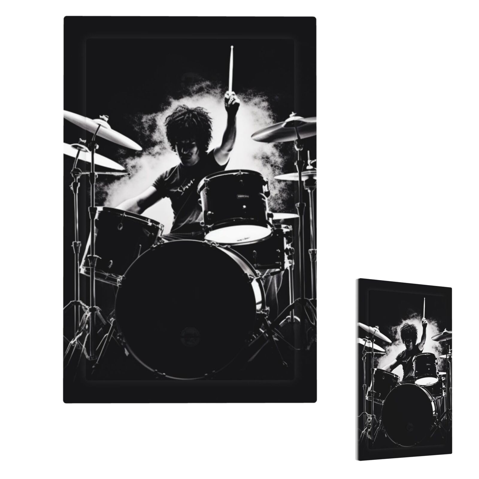 Fekiloot Single Blank Drummer Wall Plate Cover Modern Decorative 1 Gang Light Switch Cover Unbreakable Receptacle Outlet Covers For Living Room Bedroom Home Decor