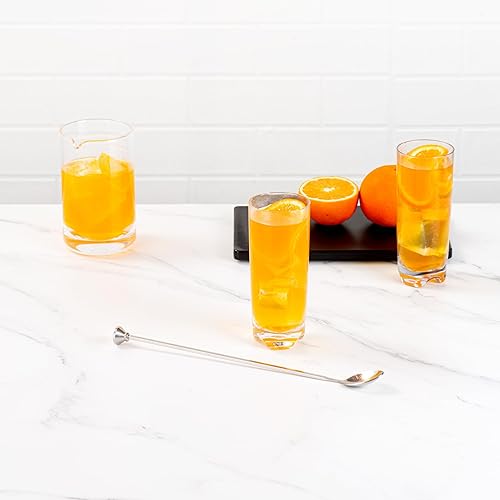 Miniatura 4 de Restaurantware Bar Lux - Cuchara de barra de 12 pulgadas, 1 cuchara de doble extremo, mango en espiral, cuchara de barra de acero inoxidable