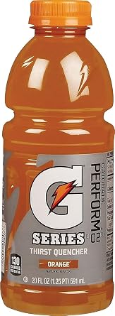 Gatorade Sports Drink, Wide Mouth, 20 Oz Bottles, Orange, 480 Fl Oz (Pack of 24)