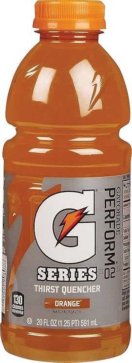 Gatorade Sports Drink, Wide Mouth, 20 Oz Bottles, Orange, 480 Fl Oz (Pack of 24)