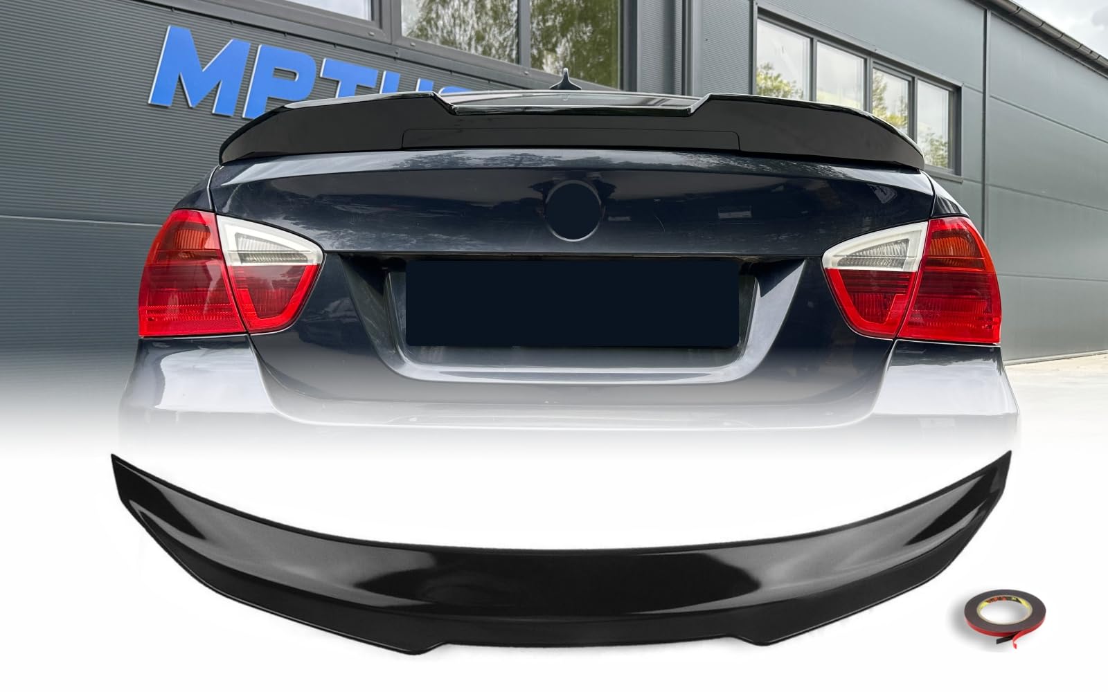 MpTuned E90 PSM Style Spoiler posteriore lucido nero per serie 3 2004-2013 berlina 4 porte 318i 320i 330i 340i m340i 318d 320d 330d 340D 340D