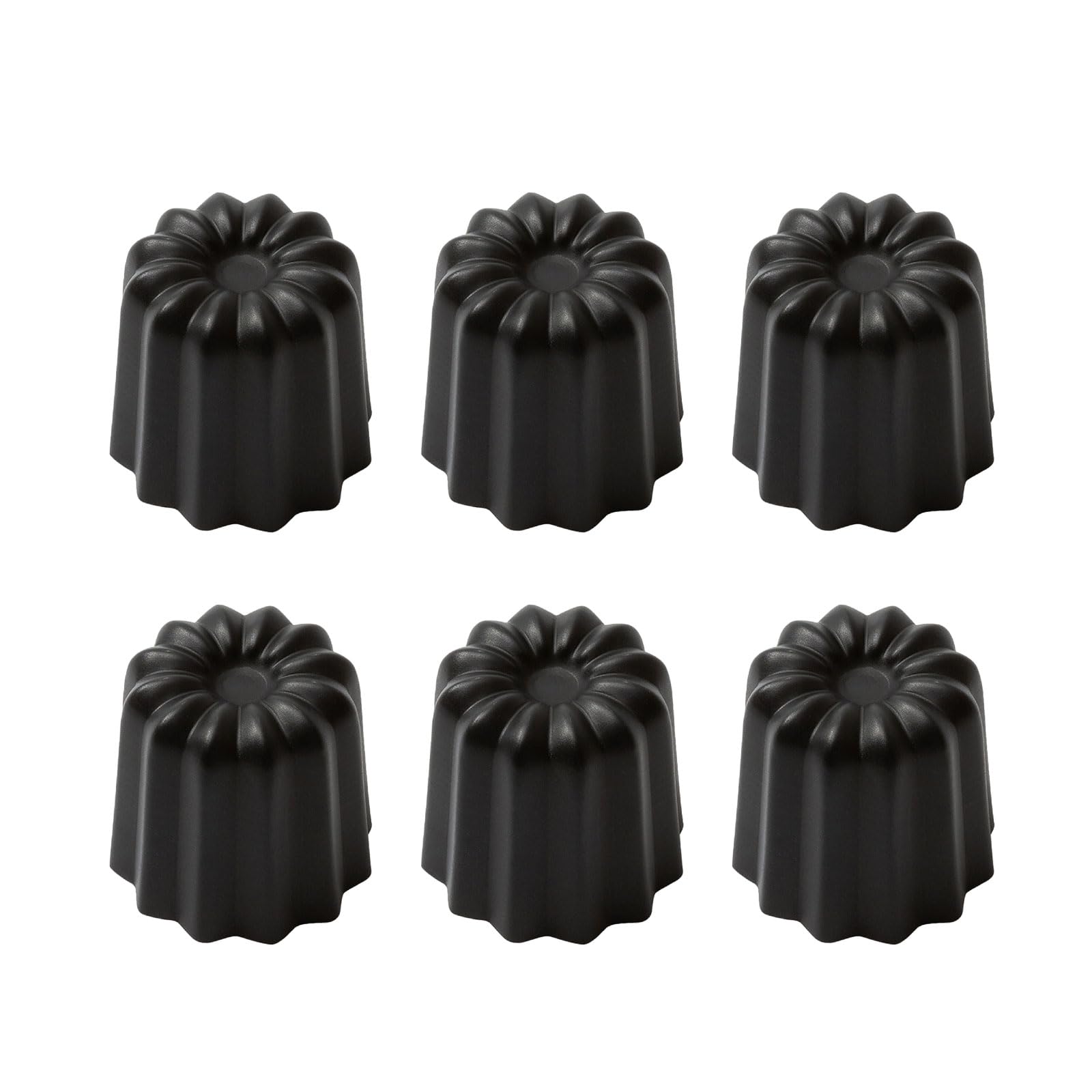 Paquete de 6 moldes antiadherentes para tartas de aleación de aluminio para pudines y mousses