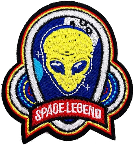 Obokata Parches bordados adhesivos parche adhesivo de astronauta Abraza la Tierra insignia de astronauta coser emblema para despegar y pegar