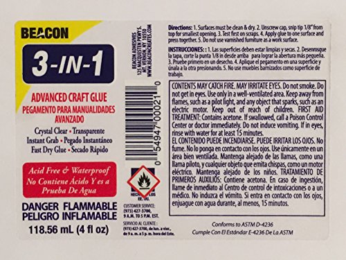 3-in-1 Advanced Craft Glue 118.56ml Medium Bottle, Clear - Image 3