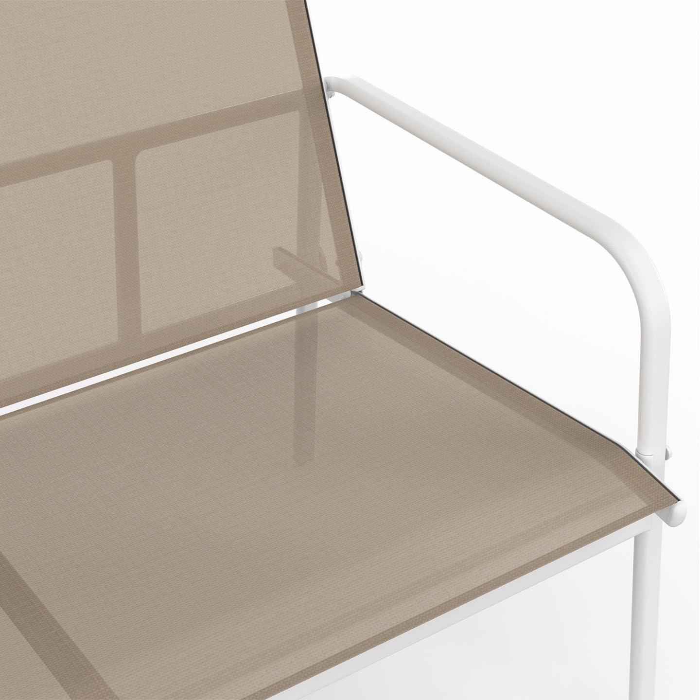 IDMarket - Set di mobili da Giardino Basso a 4 posti TOLEDE con Divano, poltrone e Tavolo in Bianco e Beige