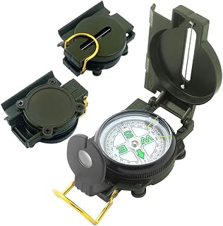 Compass - Advanced Scout Compass for Hiking, Camping, and Backpacking - Outdoor Adventure Party Navigation Tool Army Green