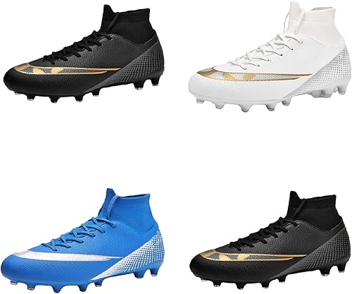 Miniatura 7 de MDPCX Zapatos de fútbol unisex competitivos para hombres y mujeres, para interiores y exteriores, botas de fútbol atlético, césped, equipo Mundial,