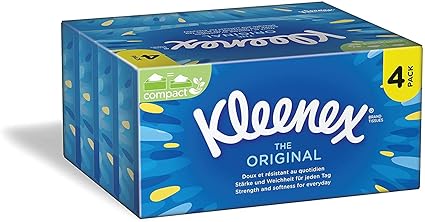 Kleenex The Original Facial Tissues 64's 3 Ply Pack of 4