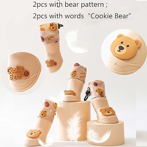 Miniatura 3 de 4 botas impermeables para perro, zapatos para perro para nieve y lluvia, de peluche de Pomerania, bichón, perros medianos y pequeños (oveja verde,