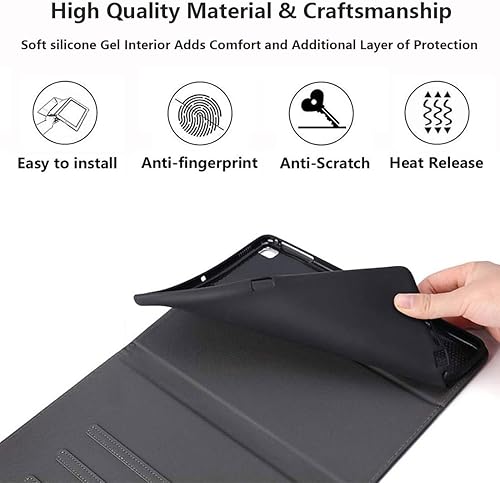 Miniatura 6 de Funda para Samsung Galaxy Tab A7 Lite de 8.7 pulgadas modelo 2021 (SM-T220T225T227), funda delgada y ligera de piel sintética con función de