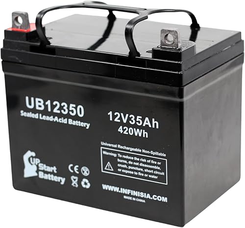 Miniatura 5 de UB12350 - Batería de plomo ácido sellada universal (12 V, 35 Ah, terminal L1, AGM, SLA) de repuesto, compatible con Regal, Kawasaki Teryx, silla de