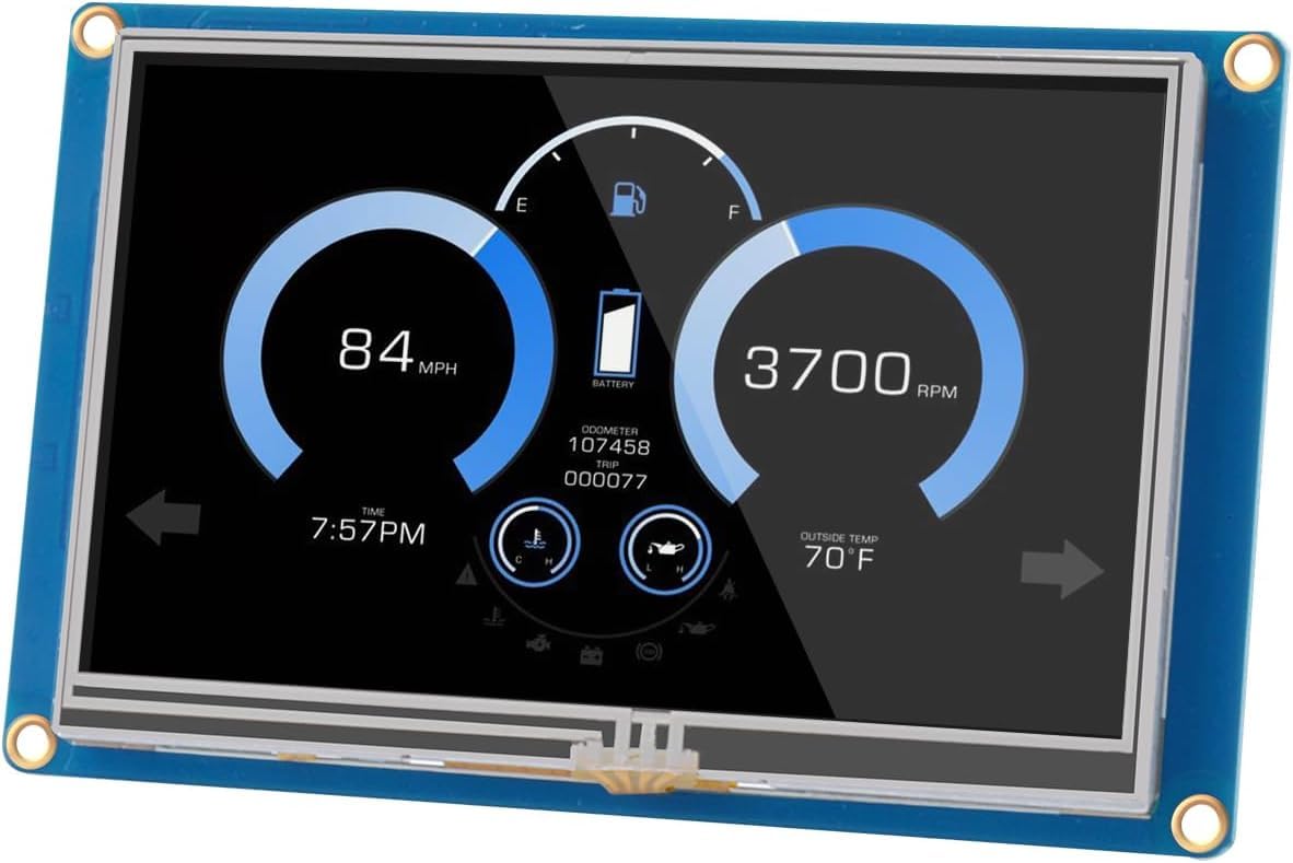 Nextion 4.3″ HMI Display Basic Series NX4827T043 LCD-TFT Resistive Touch Screen 480×272 Compatible for Arduino and Raspberry Pi, Nextion Display Suitable for Vehicle HMI, Home Appliance, etc.-image-19