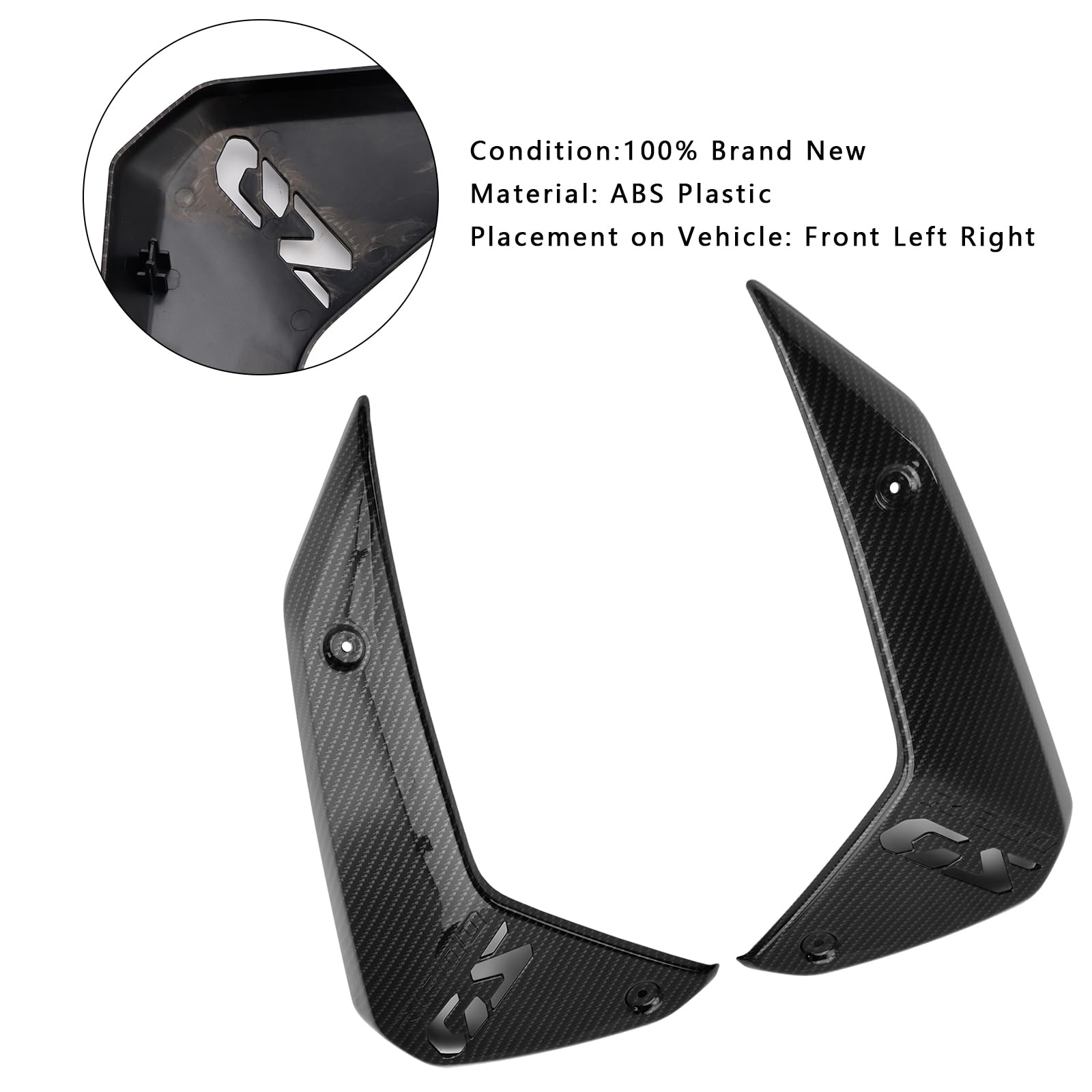 Topteng Seitliche Rahmenverkleidung, Cowl Guards, Kühlerabdeckung, passend für BMW R1300GS 2024-2025 Carbon