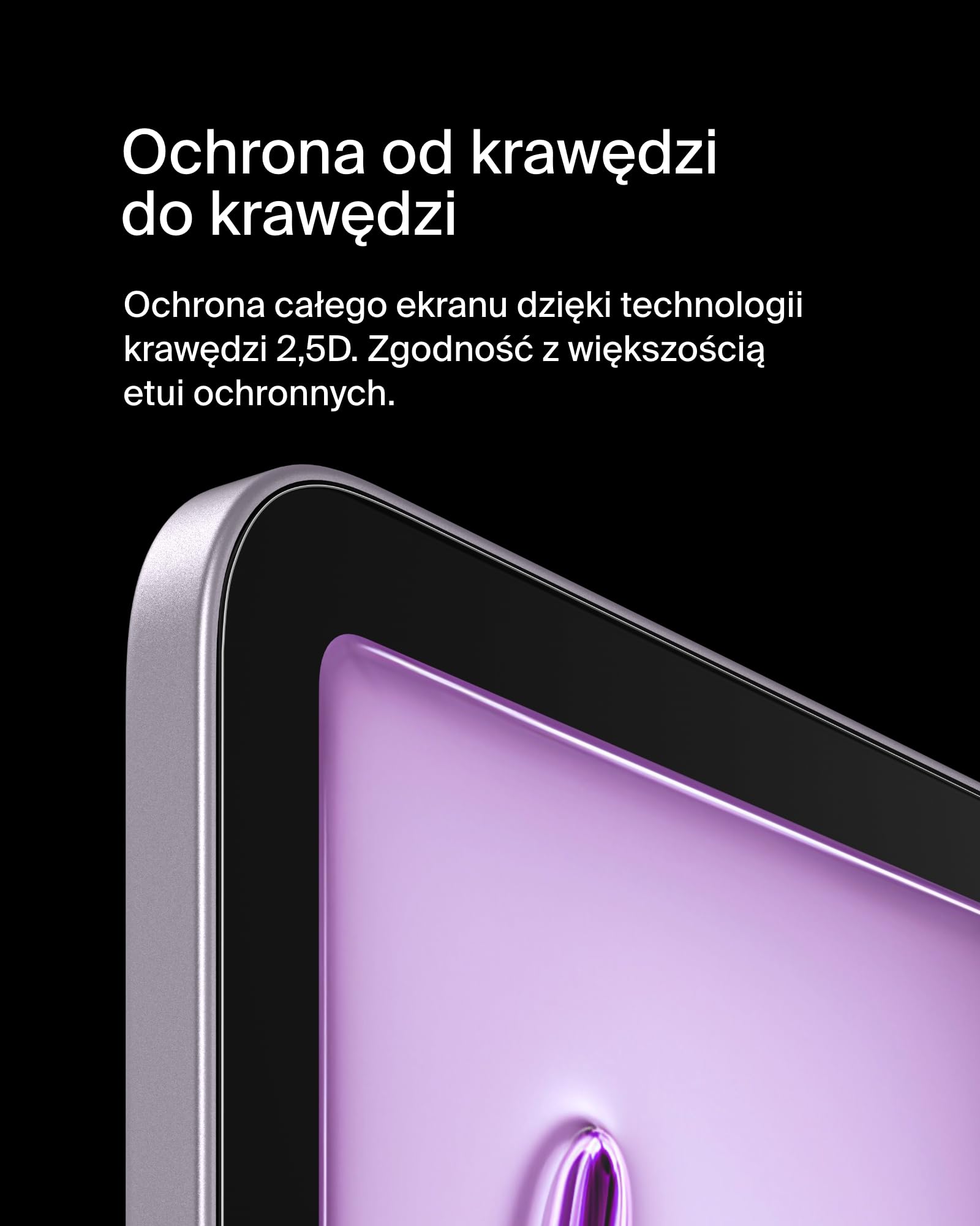 Belkin ScreenForce TemperedGlass szkło ochronne do iPada Air 13 cali, szkło hartowane o twardości 9H, grubość 0,33 mm, ochrona przed zarysowaniami i łatwe nakładanie, zgodne z etui i Apple Pencil