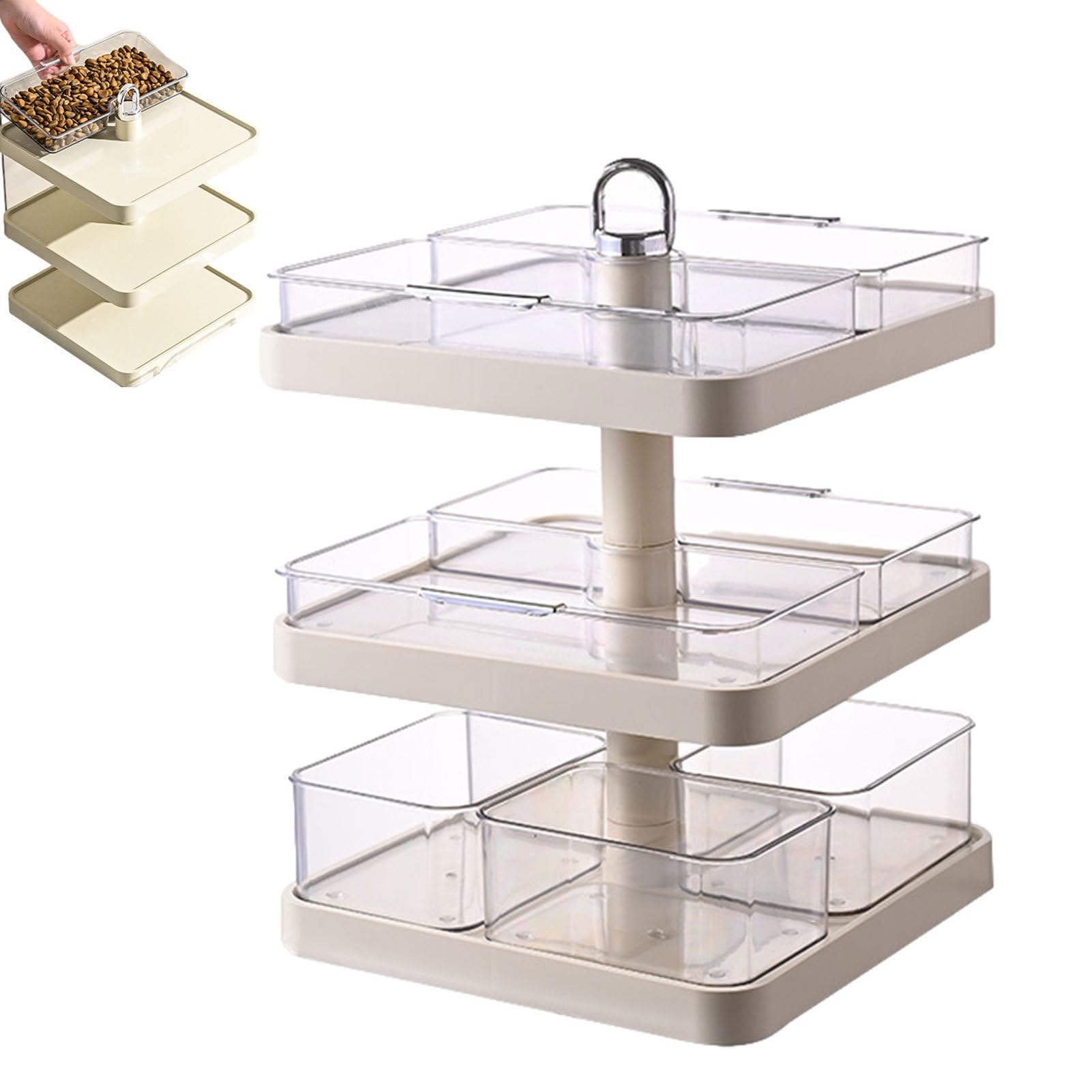 Plateau de Service Bol Repas Multi-Compartiments
