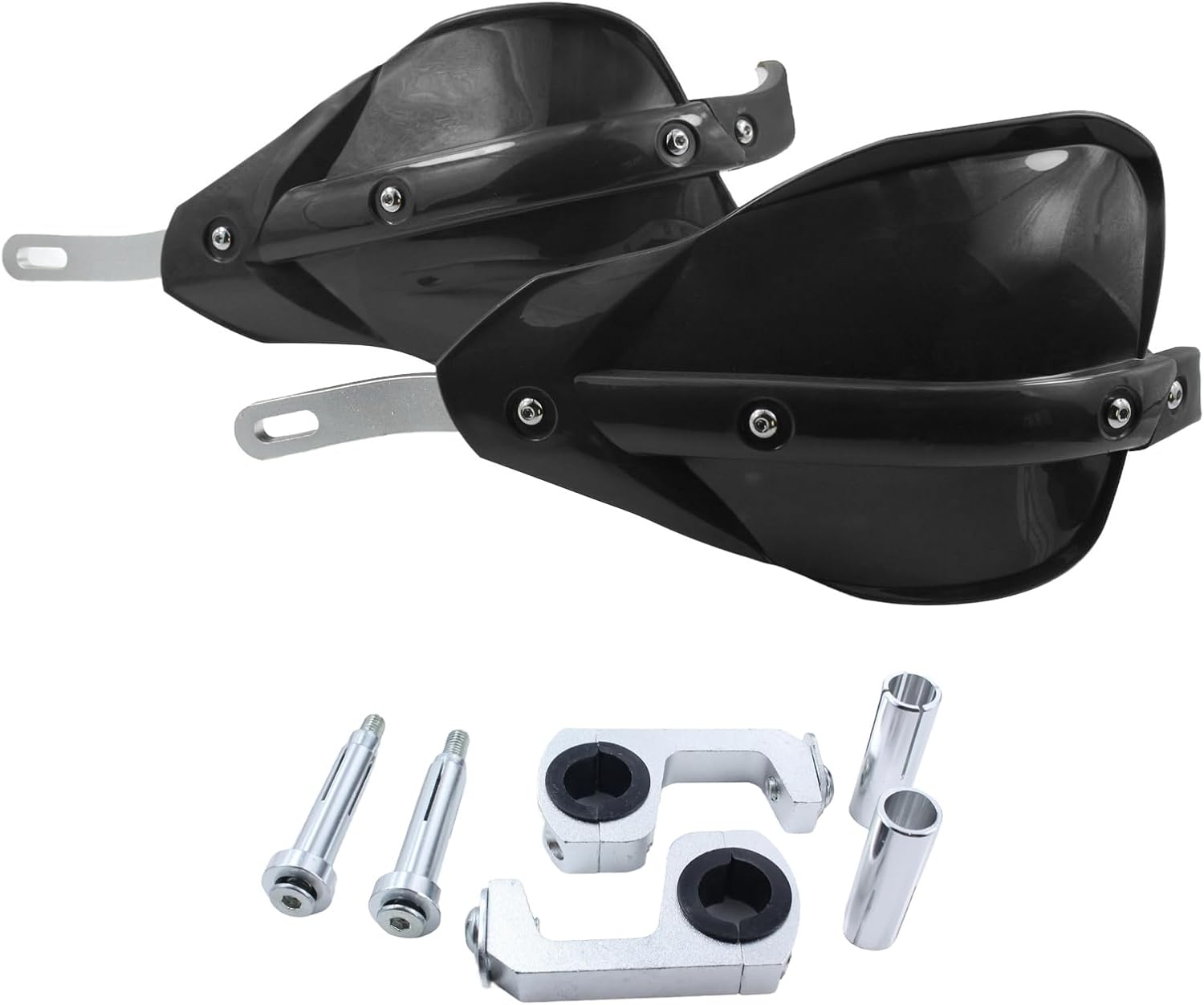 Universal Motorcycle Handlebar Protection Hand Guards Handguards Handle Protector Protective Gear 7/8" 22mm and 1 1/8" 28mm with Mounting Kits for Dirt Pit Bike Off Road Motocross ATV (Black)