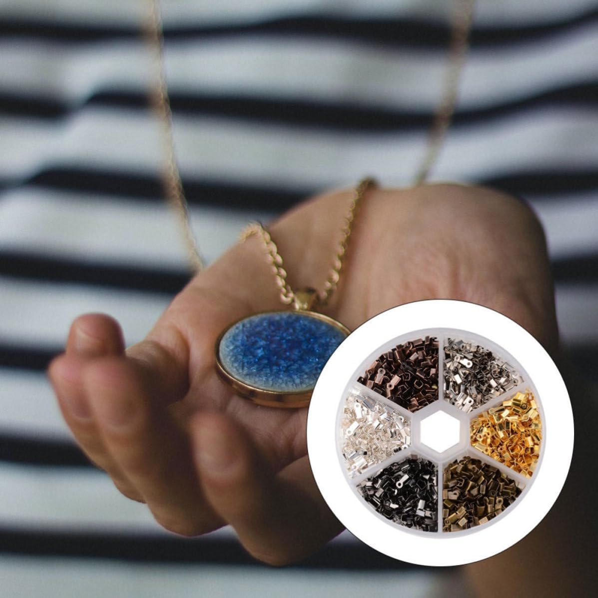 Fold Over Cord Ends for Jewelry Making Bracelets and Necklaces Alloy