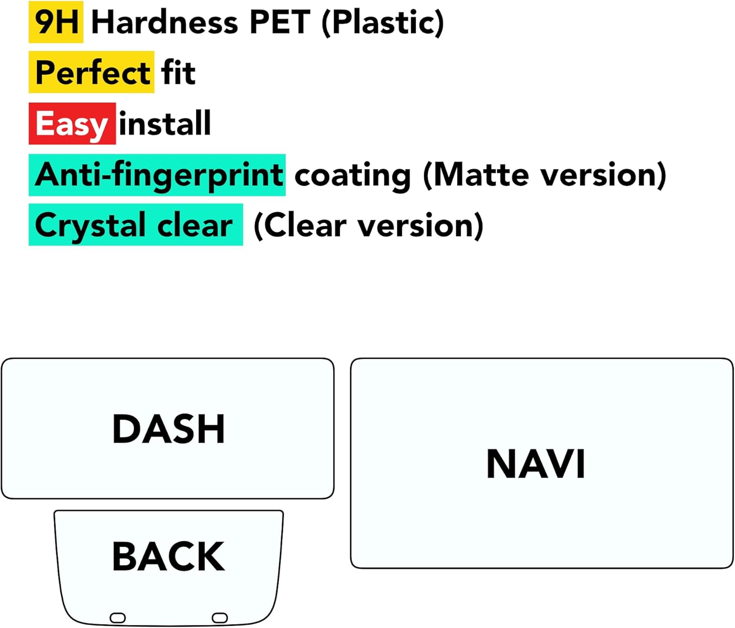 TWRAPS Screen Protectors for Rivian R1S & R1T, 3-Piece Set Matte Anti Fingerprint, 9H Tough GPS Navigation Touch Display Protection Cover, Accessories for Rivian R1 Gen1 & Gen2 2021-2026