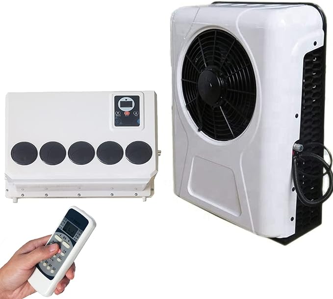 Treeligo DC 12V Universal Electric RV Truck Air Conditioner Camper A/C