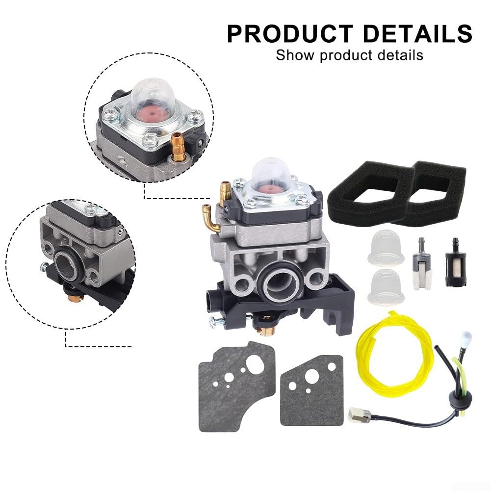 KIT CARBURATORE HONDA GX35 GX25 Motore 4 Tempi Sostituisce 16100-Z0Z-034 Z0Z-815 Z0H-825 Compatibile con Decespugliatori FG110 HHT35 Metallo