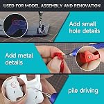 stedi Manual Pin Vise Hand Drill, Model Hobby Making Tools, Ultra-Precision Double Bearings Hand Drill for Gundam, Miniature Military Model, 3D Resin Parts, Blue