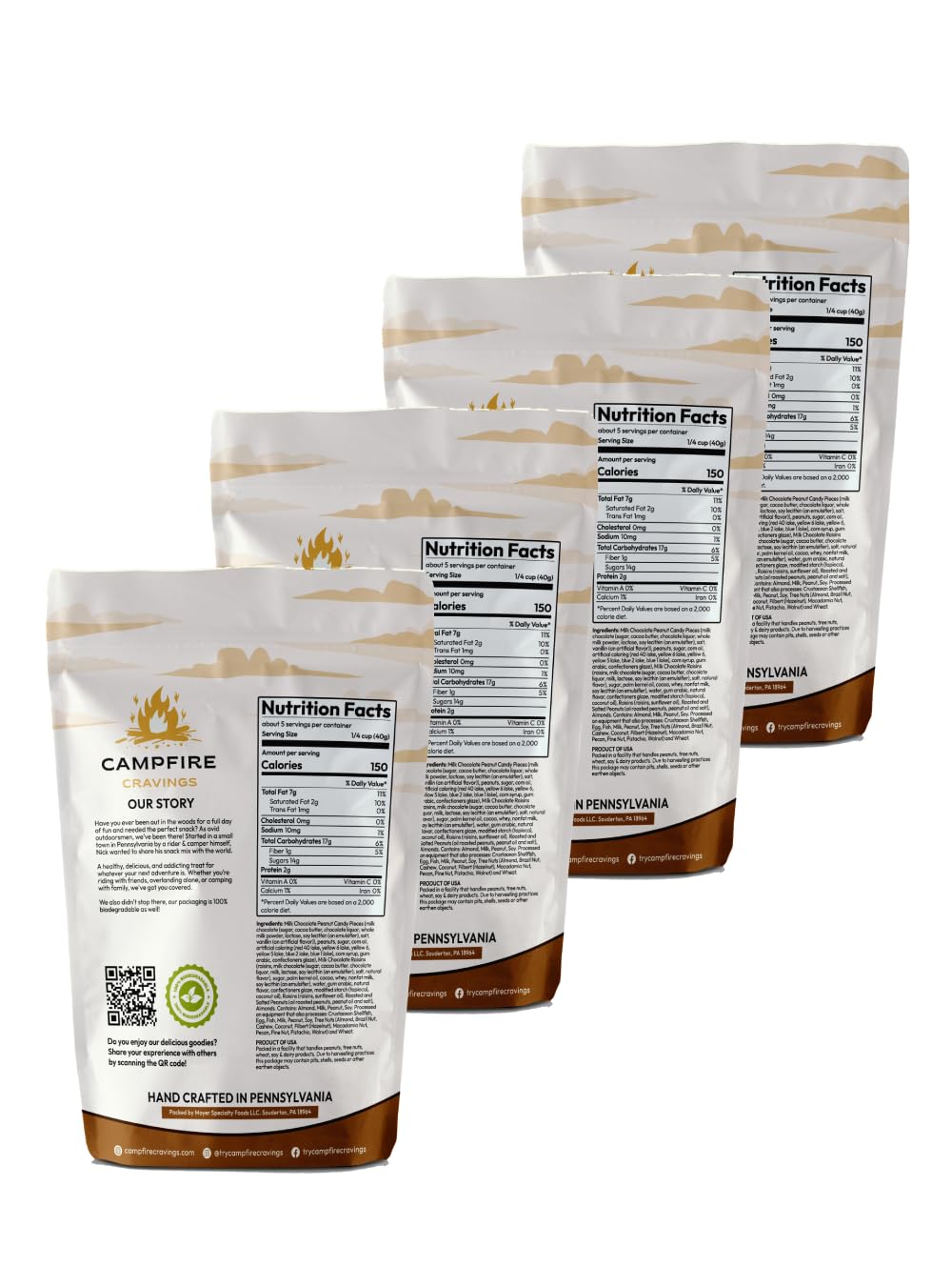 Campfire Cravings MUD MADNESS Trail Mix 4-Pack – Eco-Friendly Snack Mix