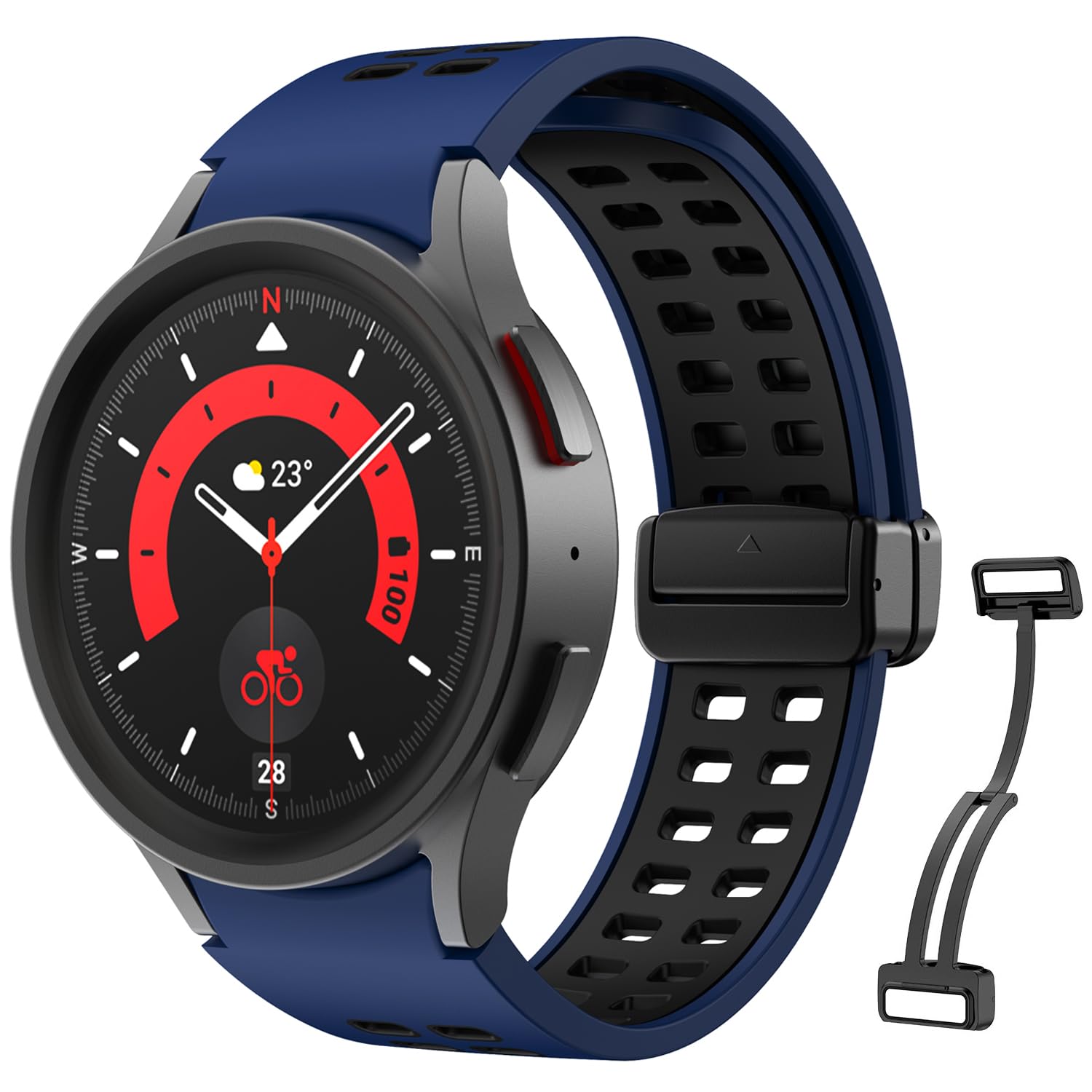 Band Compatible with Samsung Galaxy Watch 7/6 40mm 44mm Bands Galaxy Watch 6 Classic Bands 43mm 47mm, No Gap Breathable Sport Band Replacement Strap Wristband