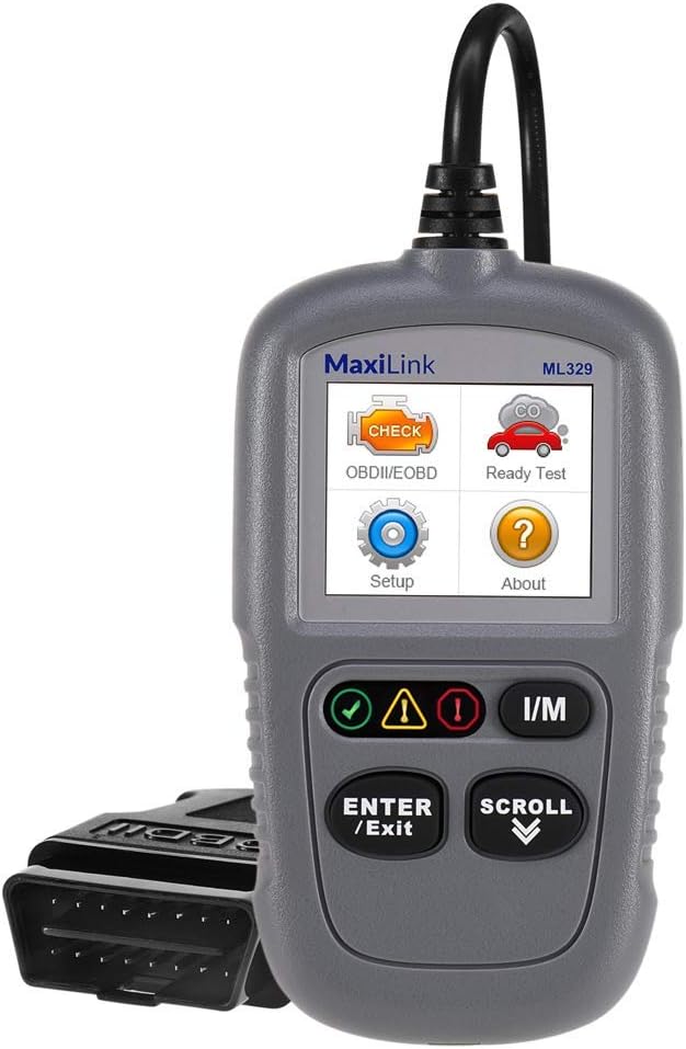 Autel MaxiLink ML329 OBD2 Scanner Engine Fault CAN Scan Tool with Patented One-Click I/M & AutoVin (Upgraded Version AL319)
