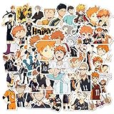 Pegatinas Haikyuu, 50 Piezas Pegatinas de Anime para Niños, Monopatín Portátil, Pegatina Impermeable para Coche