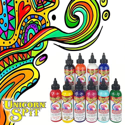 Unicorn SPiT 5770002 Gelbeize und Glasur, Molly Red Pepper, 120 ml Flasche, rot, 1 Pack