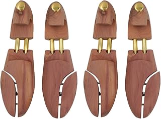 Cedar Shoe Trees with Single Tube, Wooden Shoe Tree for Men 2 Pack, 7–14 Size Cedar Accessories for Sneakers, Boots