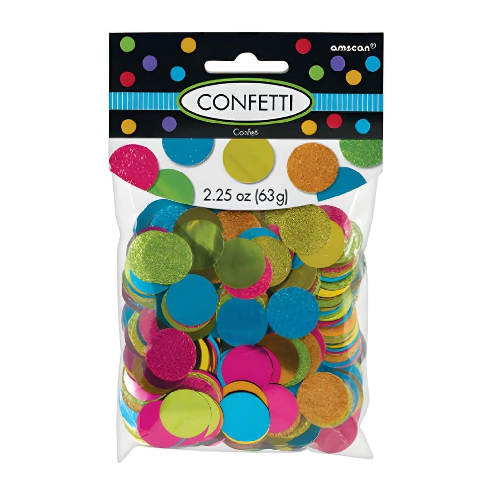 Amscan 360310 Buntes Kreis-Glitzer-Konfetti