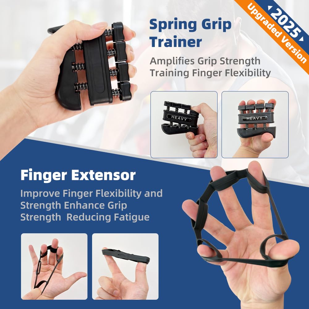 Grip Strength Trainer Hand Gripper - Grip Strength Tester Hand Dynamometer Handheld Meter LED Display Comfortable 265 Lbs / 120 Kgs Finger Strengthener for Sports Home School Gym Use