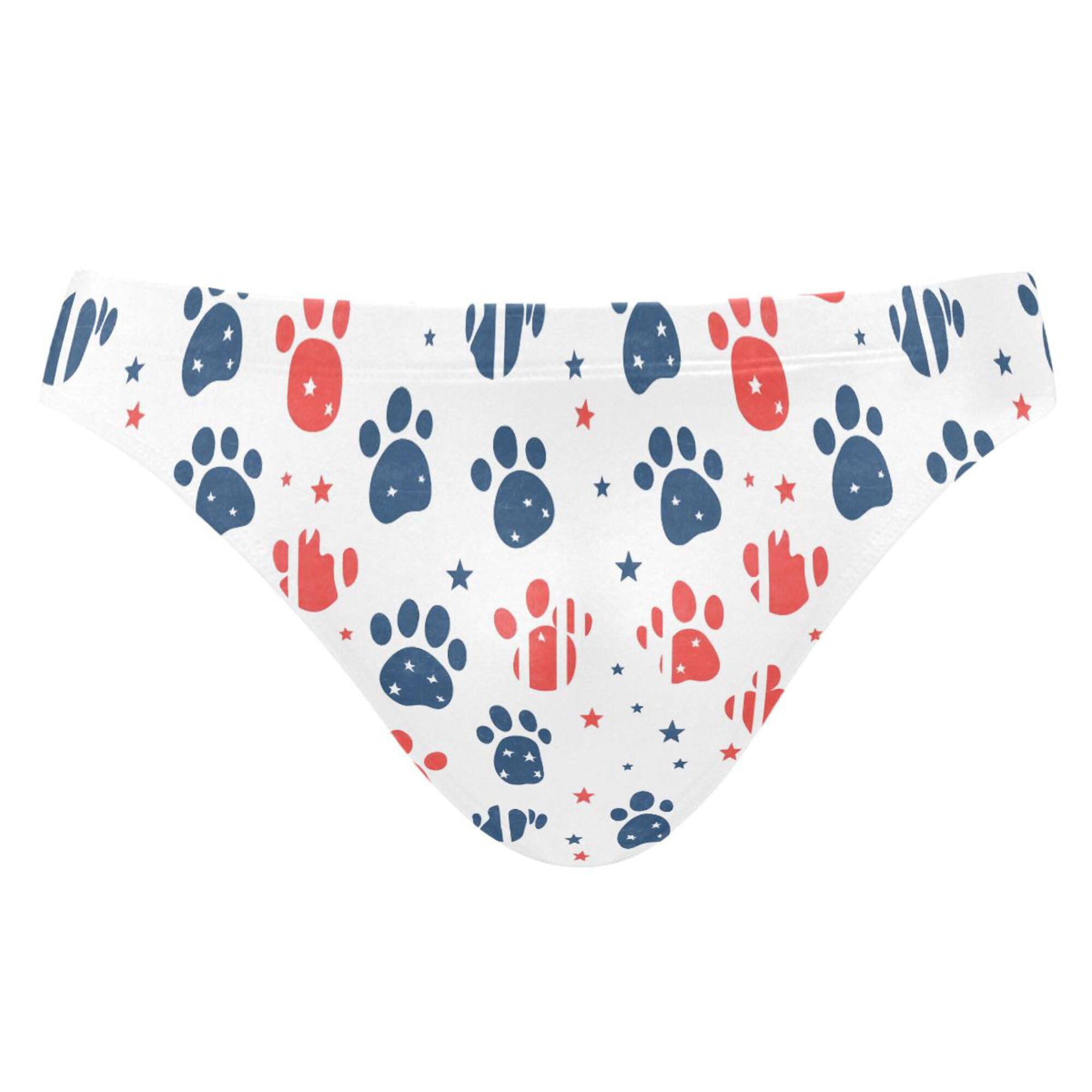 Dog Cat Claws Paw Print Swim Briefs for Men Swimsuit Bikini Swimwear S B0404985