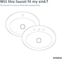 Vista 5 de Moen Colección Doux de Cromo Grifo monomando de arco alto con flujo laminar para baño, llave moderna para lavabo de baño, S6910