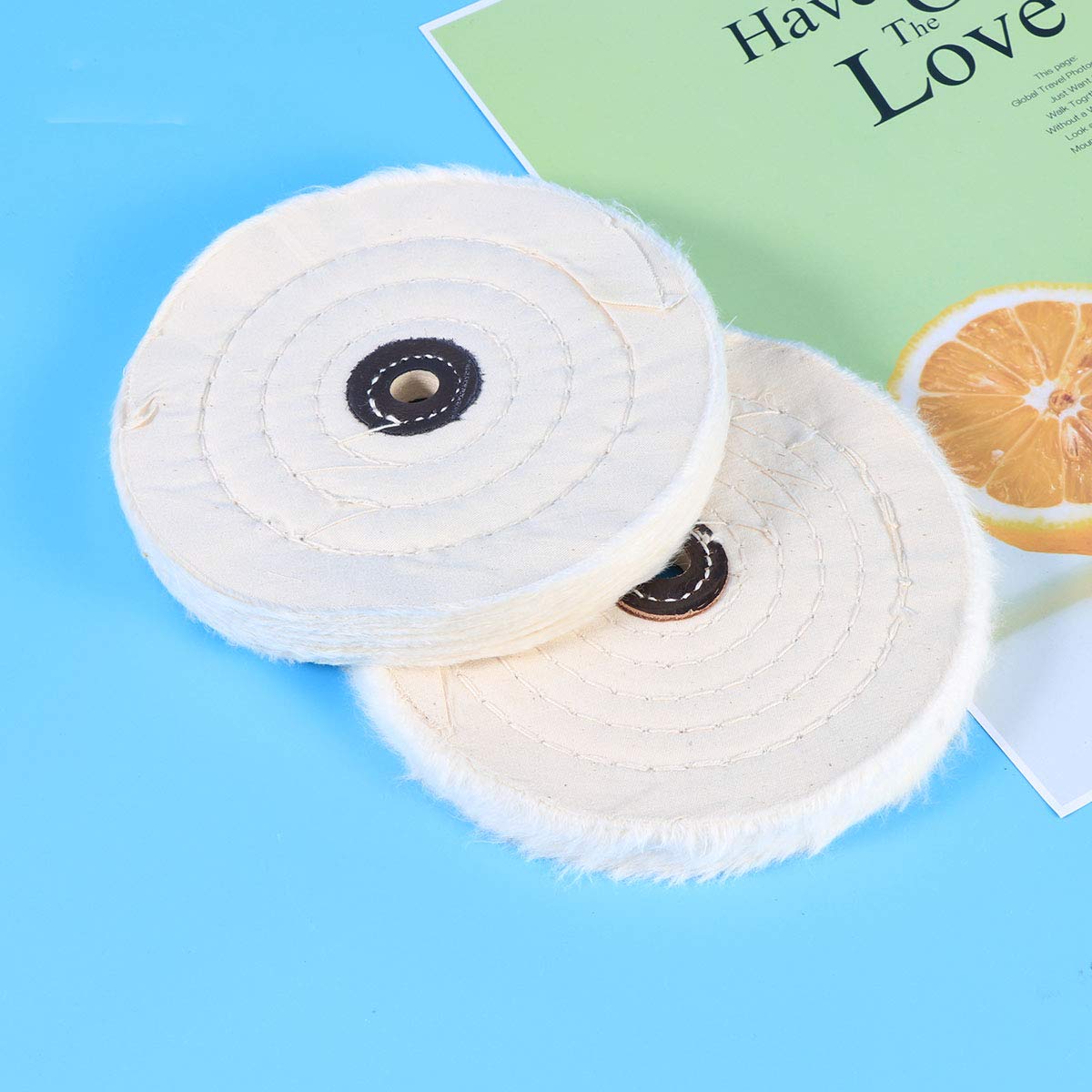 4 Pcs 6 Polishing Wheel Buffing Wheel for Drill White