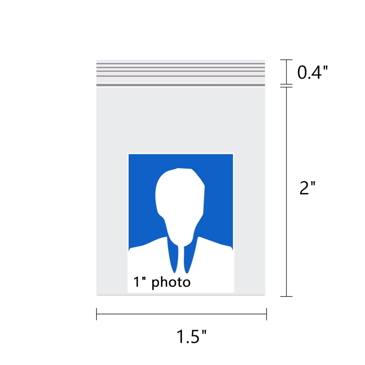 Clear Plastic Zipper Bags 100pcs 1.5 x 2 Inch Small Reclosable Poly Bags Mini Resealable Zipper Bags 2 Mil for Jewelery Coins Pills Sample Vitamins Beads : Office Products