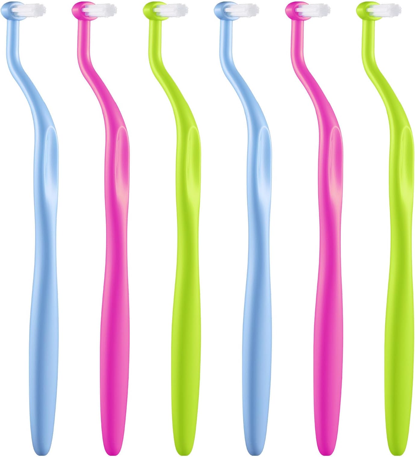 Oralphi End Tuft Toothbrush, Orthodontic Toothbrush Small Head, Ultra Soft Gum Brushes for Braces, Implants, Retainers and Teeth Detail Cleaning