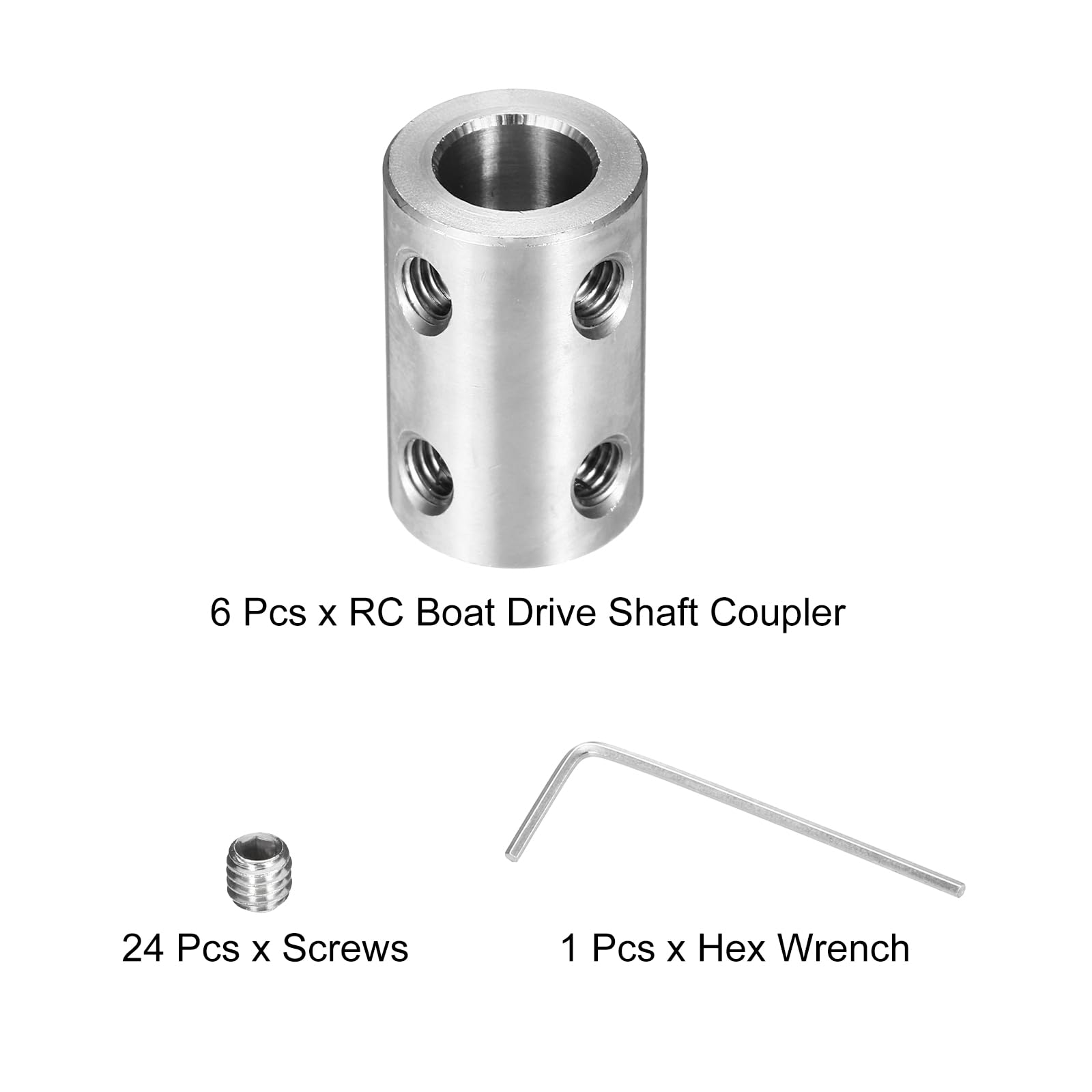 MECCANIXITY Acoplamiento de tornillo rígido de 8 mm a 8 mm, conector de acoplamiento de eje de 22 mm de largo x 14 mm de profundidad, juego de acoplamiento rígido para impresoras 3D, codificador de
