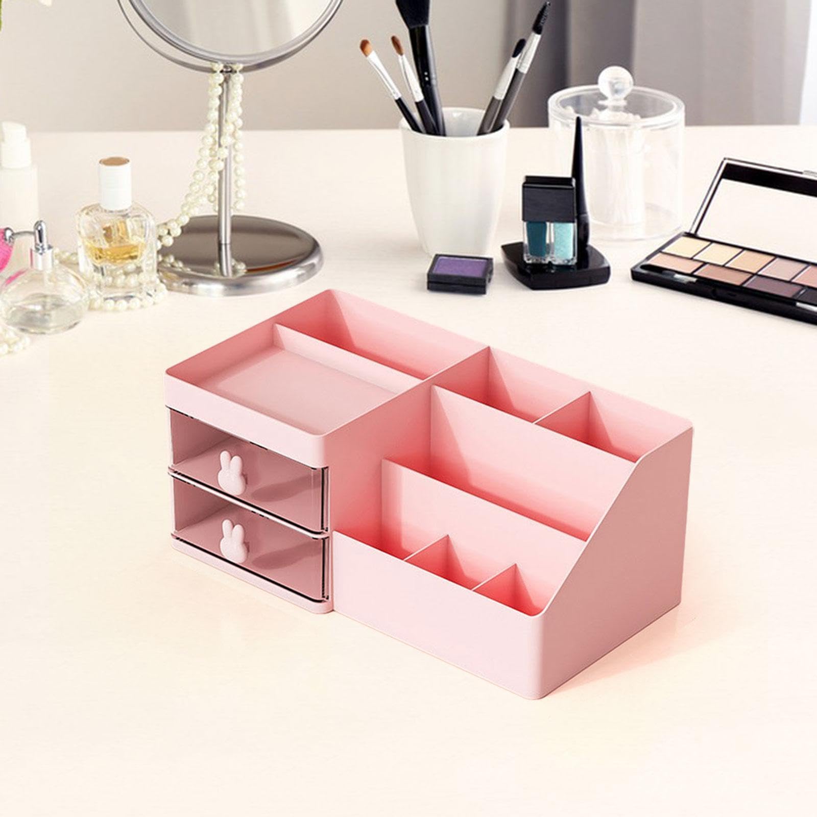 BNF® Desk Organizer with Drawers Pen Holder for Home Office Supplies Vanity Table Pink|Home & Garden |Household Supplies & Cleaning|Home Organization|Storage Boxes 1