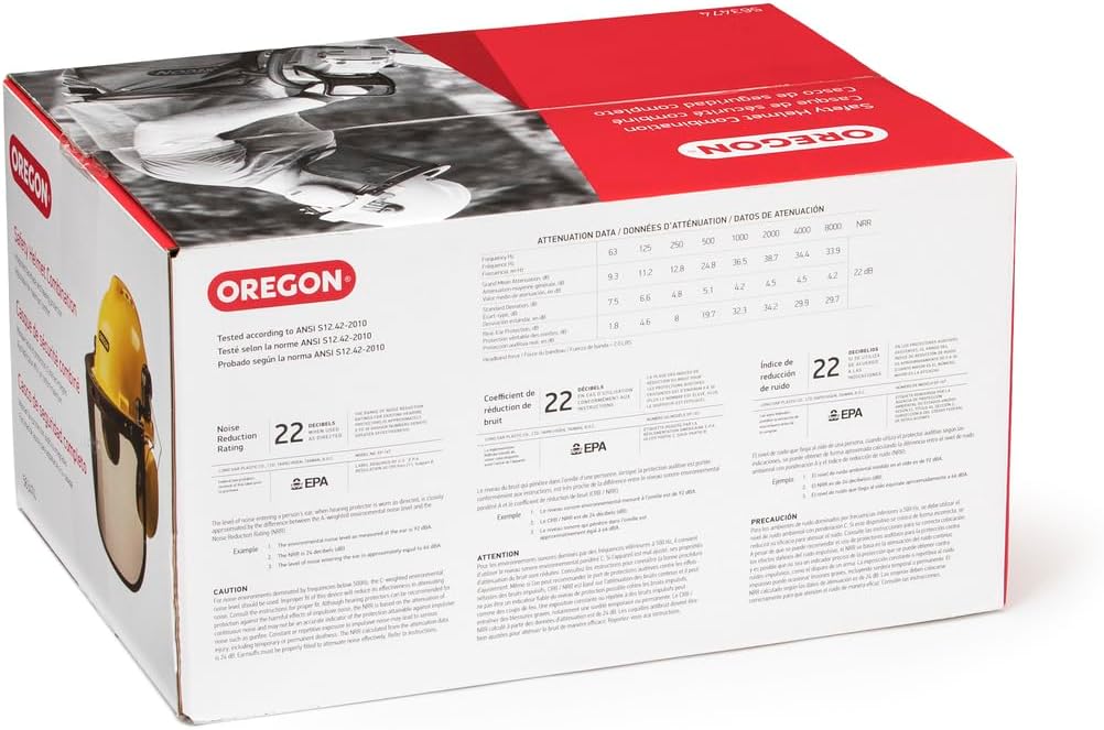 Oregon Chainsaw Safety Protective Helmet with Visor Combo Set