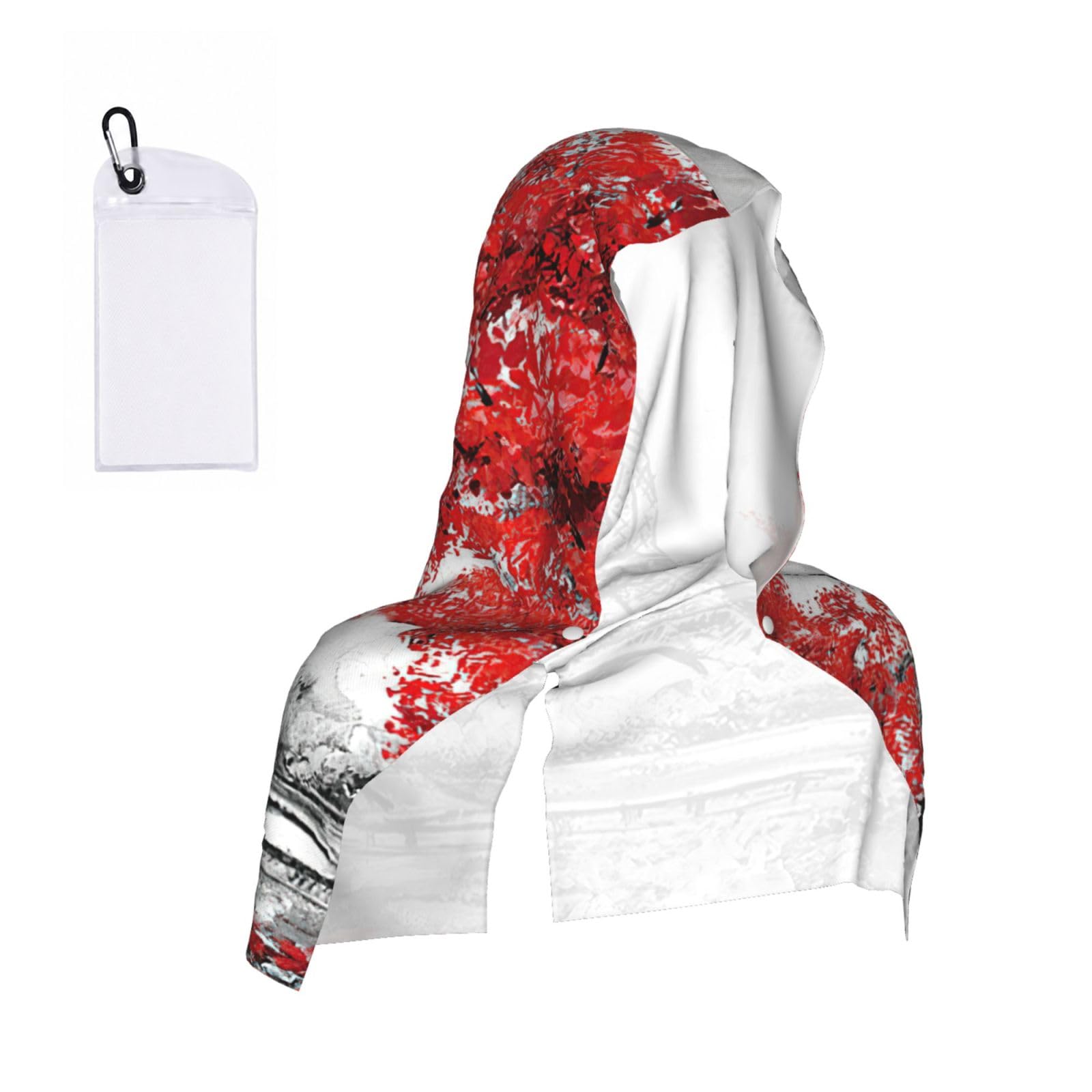 YQxwJL Paris Print Unsex Cooling Hoodie Towel, Cools Instantly When Wet Sun Protection For Sports Fitness Gym