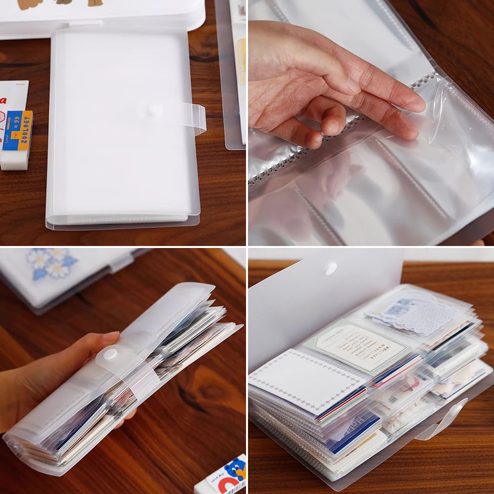 Amazon.co.jp: ESJNNK カードケース 240枚大容量収納 透明 名刺 カード